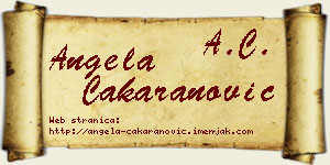 Angela Čakaranović vizit kartica